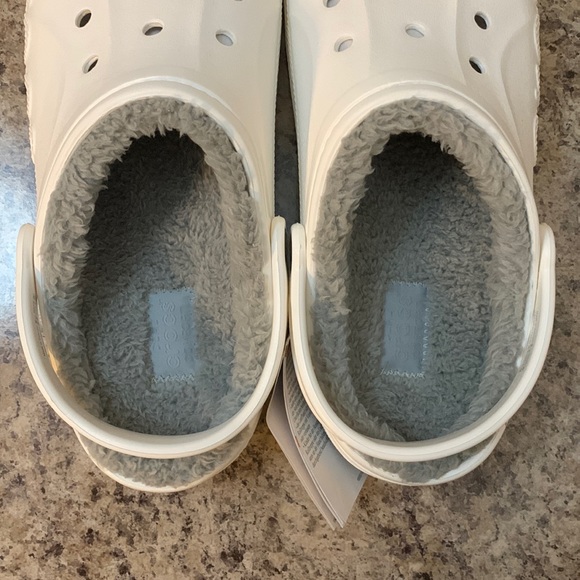 White Fur-Lined Crocs - Picture 10 of 10